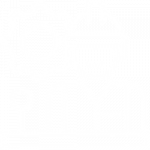 Industrial engineer wearing a hard hat at a workstation with a gear icon in the background.